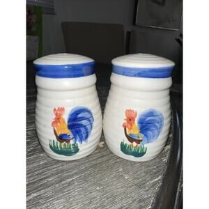 ALCO ROOSTER SALT AND PEPPER SHAKERS. 3 1/4 inch each.